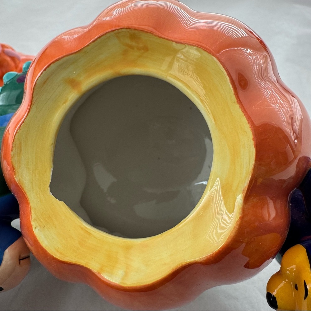 Vintage 1998 Disney Store Halloween Cookie Jar Pooh Piglet Eeyore in Costumes - Picture 8 of 11